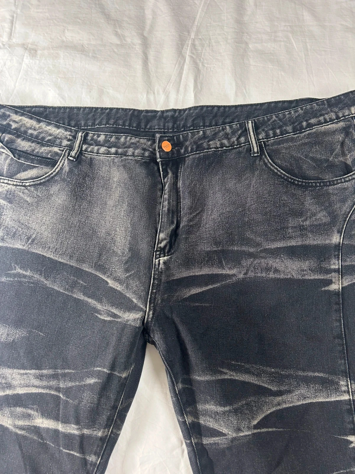 Jean negro grande a rayas grises talla 5XL – photo 3